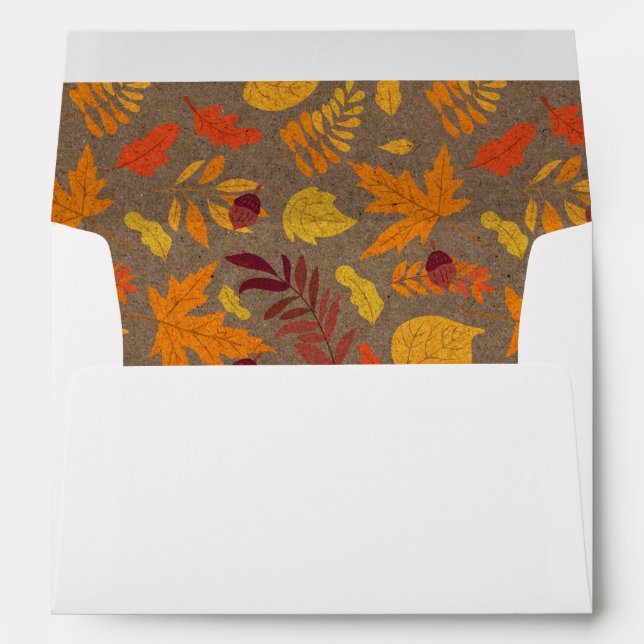 Fall Autumn Leaves Return Address Envelopes (Back (Bottom))