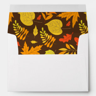 Fall Autumn Leaves Return Address Envelopes