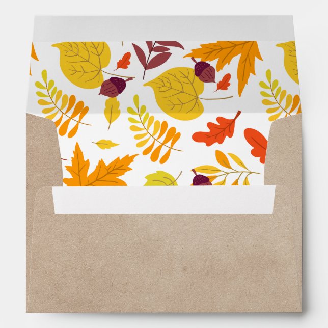 Fall Autumn Leaves Return Address Envelopes (Back (Bottom))
