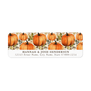 Fall Autumn Leaves Return Address Labels