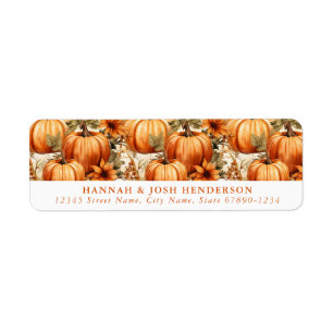 Fall Autumn Leaves Return Address Labels