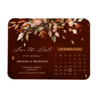 Fall Autumn Leaves Rustic Country Save the Date
