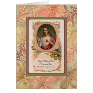 Fall Autumn Leaves Sacred Heart of Jesus