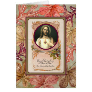 Fall Autumn Leaves Sacred Heart of Jesus