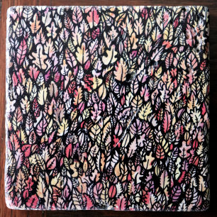 Fall Autumn Leaves Stone Coaster