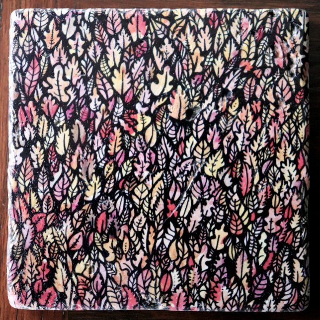 Fall Autumn Leaves Stone Coaster (Creator Uploaded)