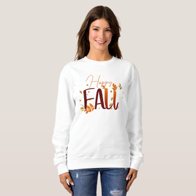 Fall/Autumn/Leaves  Sweatshirt (Front Full)