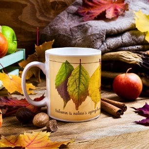 Fall Autumn Leaves Symphony Yellow Brown Red Coffee Mug