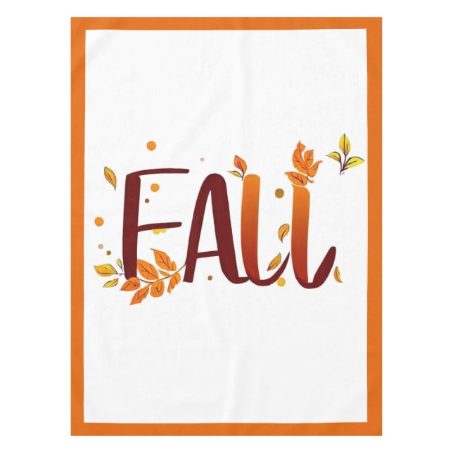 Fall/Autumn/Leaves  Tablecloth (Front)