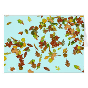 FALL / AUTUMN LEAVES,Teal Blue