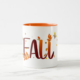 Fall/Autumn/Leaves Two-Tone Coffee Mug