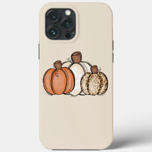 Fall Autumn Leopard Watercolor Pumpkin iPhone 13 Pro Max Case