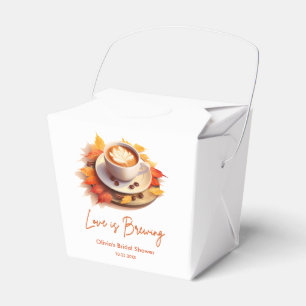 Fall Autumn Love is Brewing Coffee Bridal Shower Favour Box
