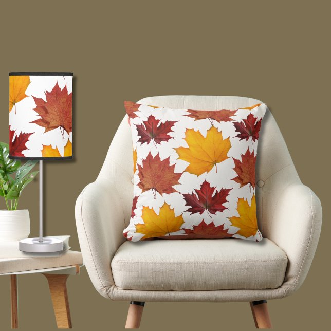Fall Autumn maple leaves Cushion (Creator Uploaded)