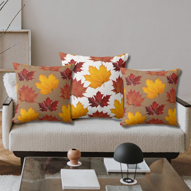 Fall Autumn maple leaves Cushion (Creator Uploaded)
