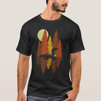 Fall   Autumn   Midwest Sunset With Trees And Loon T-Shirt