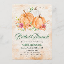 Fall Autumn Pumpkin Bridal Brunch Bridal Shower
