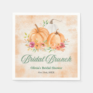 Fall Autumn Pumpkin Bridal Brunch Bridal Shower Napkin