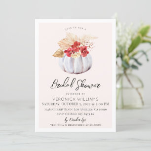 Fall Autumn Pumpkin Bridal Shower Invitation