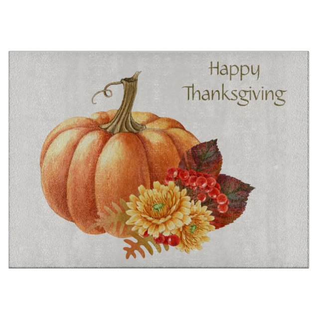 Fall Autumn Pumpkin Cutting Board (Front)