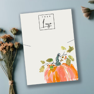 Fall Autumn Pumpkin Logo Necklace Display Business Card