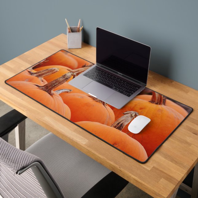 Fall Autumn Pumpkin Patch Close Up Desk Mat (Office 2)