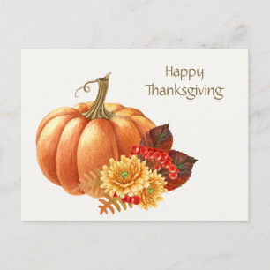 Fall Autumn Pumpkin Postcard