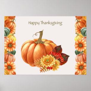 Fall Autumn Pumpkin Poster