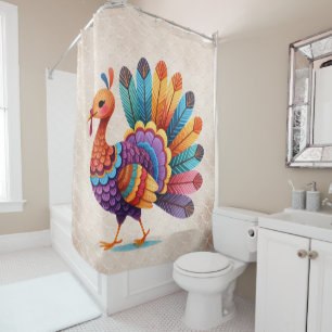 Fall Autumn Pumpkin Shower Curtain