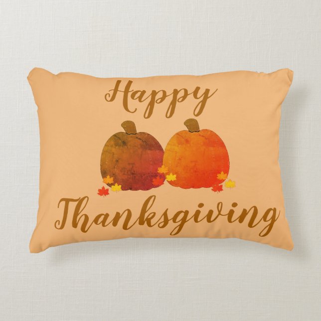 Fall/Autumn/Pumpkin/Thanksgiving Decorative Cushion (Front)