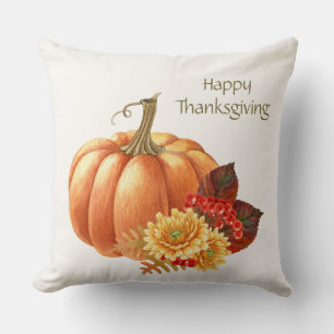 Fall Autumn Pumpkin Throw Pillow