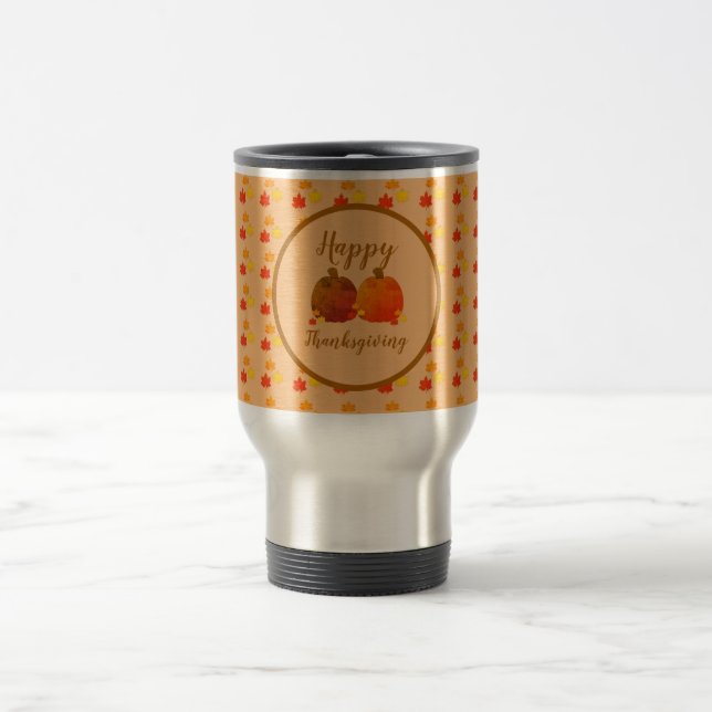 Fall/Autumn/Pumpkin    Travel Mug (Center)