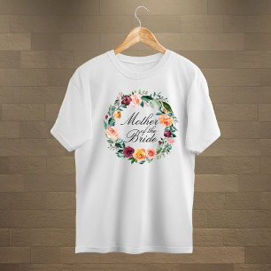 Fall Autumn Rose Flower Floral Wreath Bride Mother Tri-Blend Shirt