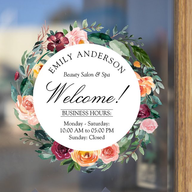 Fall Autumn Rose Flower Floral Wreath Business (In situ)