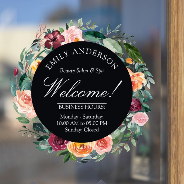 Fall Autumn Rose Flower Floral Wreath Business (In situ)