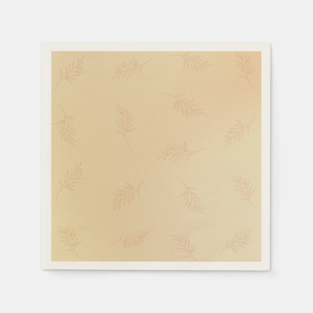 Fall Autumn Rust White Pumpkins Wedding Napkin (Front)