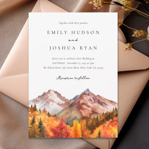 Fall Autumn Rustic Boho Wedding Invitation