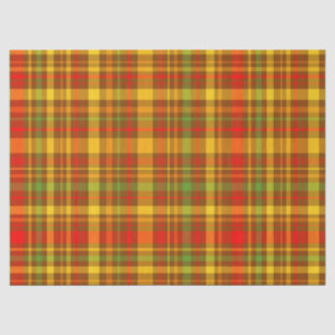 Fall Autumn Rustic Plaid Pattern Tissue Paper