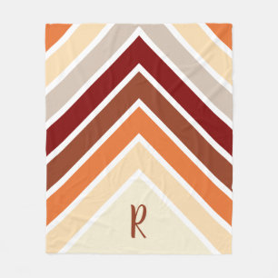 Fall Autumn Spices Striped Personalised Fleece Blanket