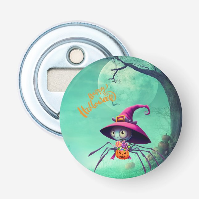 Fall/autumn/spider/witch/halloween Bottle Opener (Front)