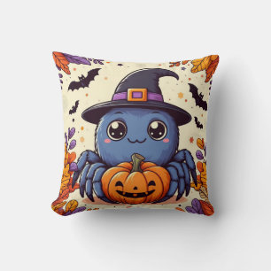 Fall/autumn/spider/witch/halloween Cushion