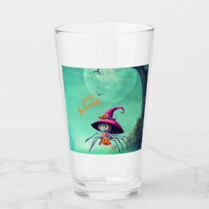 Fall/autumn/spider/witch/halloween Glass