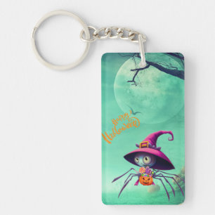 Fall/autumn/spider/witch/halloween Key Ring