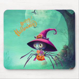 Fall/autumn/spider/witch/halloween Mouse Pad
