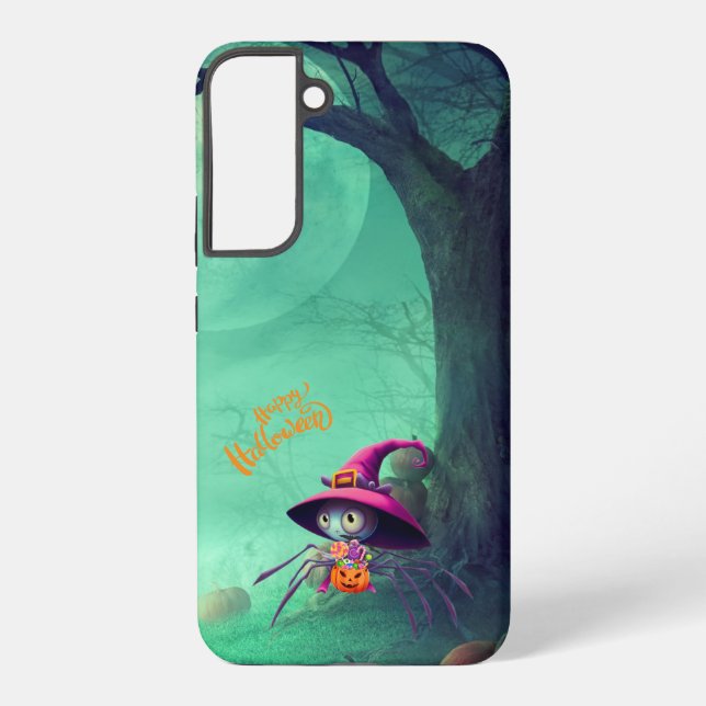 Fall/autumn/spider/witch/halloween Samsung Galaxy S22+ Case (Back)