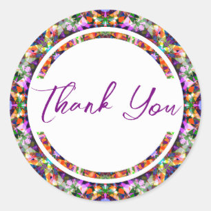 Fall Autumn Thank You Envelope Seal Sticker