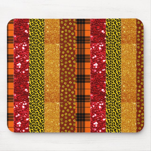 Fall Autumn Thanksgiving Harvest Leaves Falling Mouse Pad (Front)