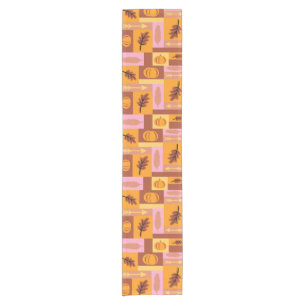 Fall Autumn Thanksgiving Short Table Runner