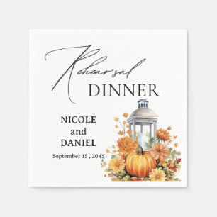 Fall Autumn Theme Rehearsal Dinner Napkin