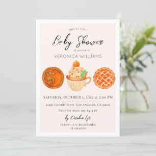 Fall Autumn Treats Baby Shower Invitation